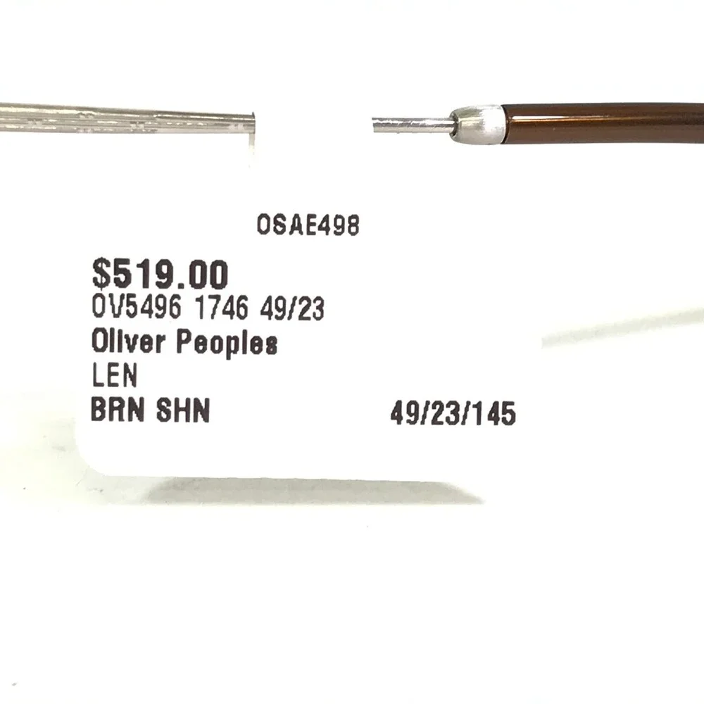 Oliver Peoples Eyeglasses Frames OV5496 1746 LEN Brown Yellow Silver 49-23-145